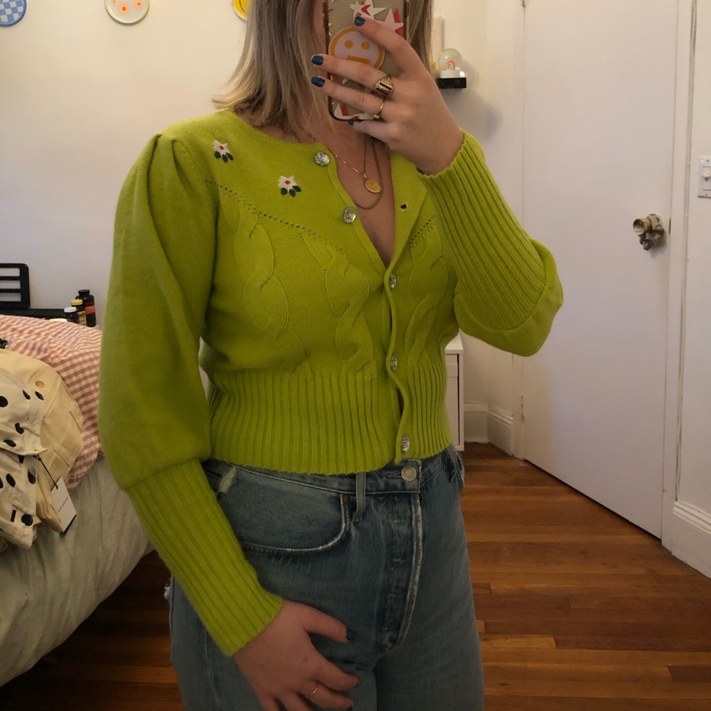 Lime green sweater